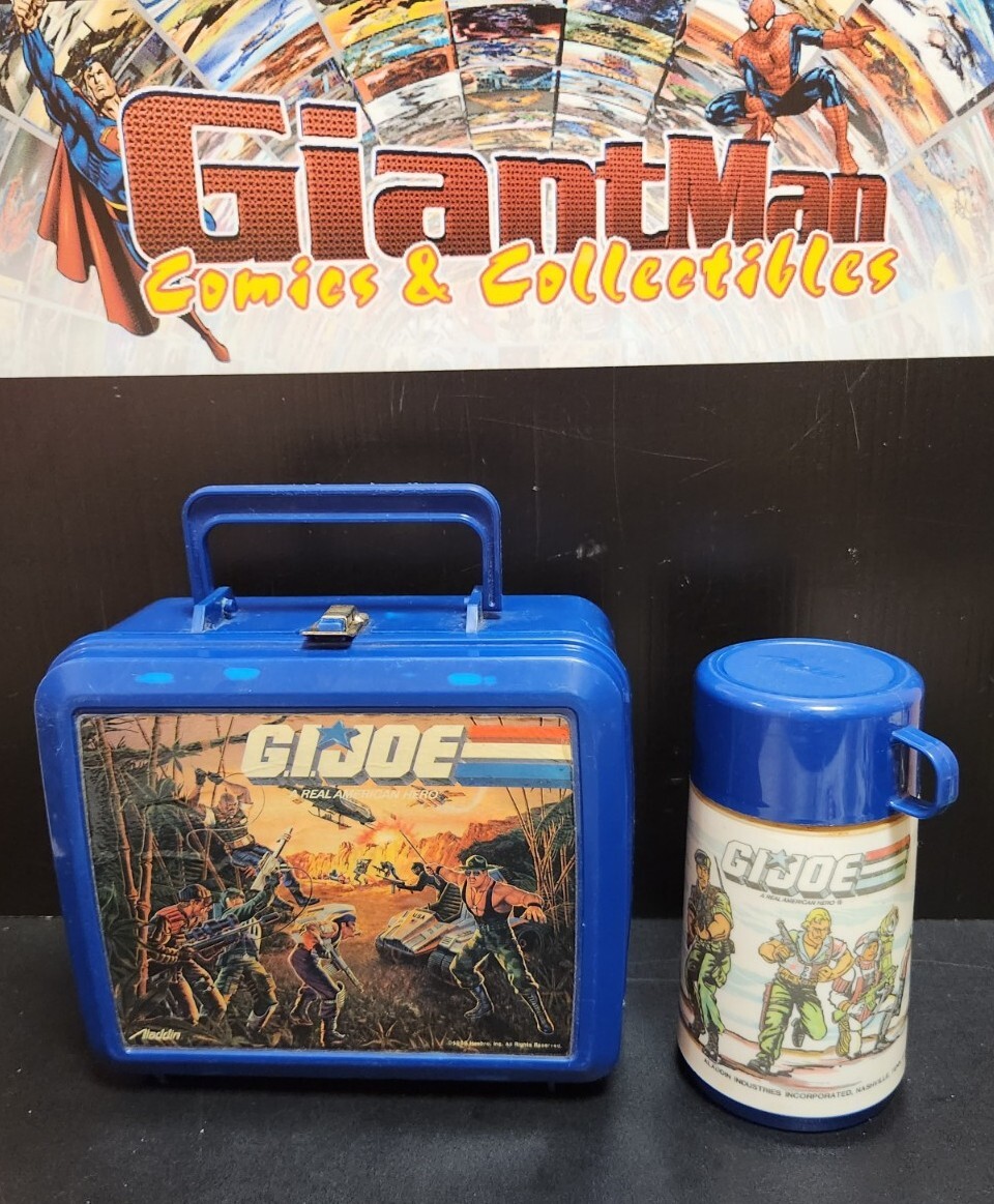 Super Rare! 1986 Hasbro GI Joe Lunch Box W/ thermos Aladdin Clean