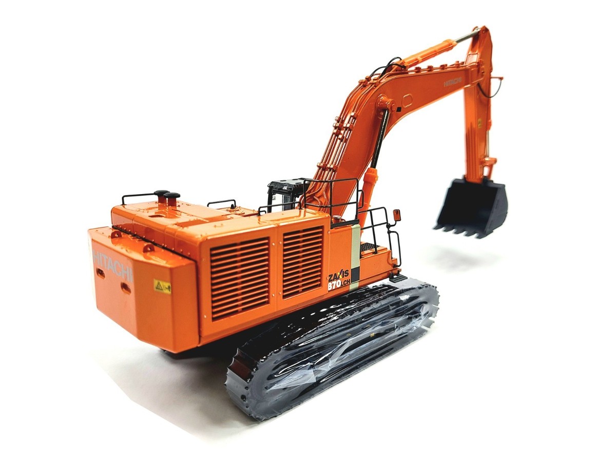 Hitachi ZX870LCH-3 Zaxis Excavator with Bucket - WSI 1:50 Scale
