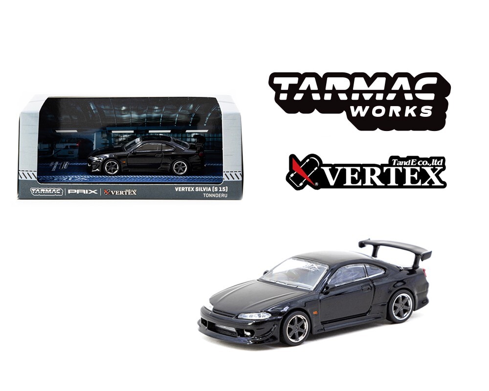 Tarmac Works x PRIX Nissan Silvia S15 TONNDERU Black Vertex