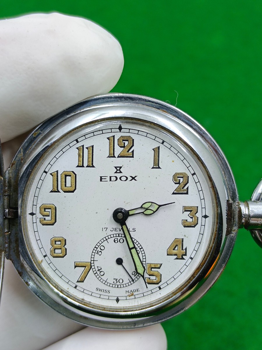 vintage EDOX Pocket watch SWISS 17 JEWELS | eBay