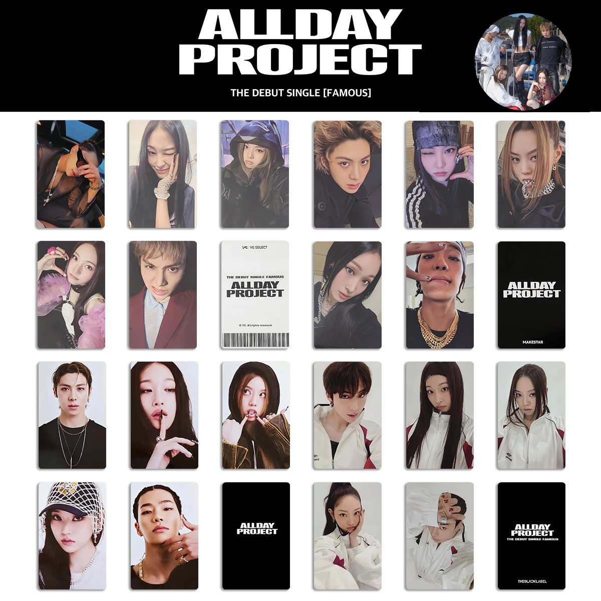 5pcs/set Kpop ADP FAMOUS ALLDAY PROJECT Self Made Photocard