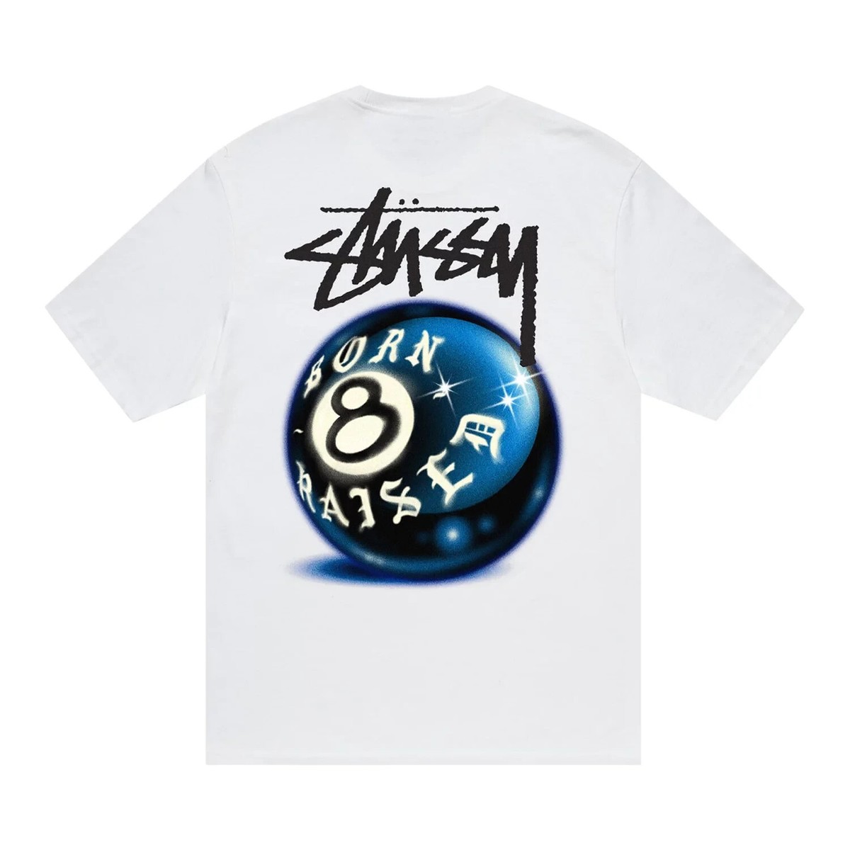 Stussy Born X Raised 8 Ball Tee Size - S - BRAND NEW W/TAGs