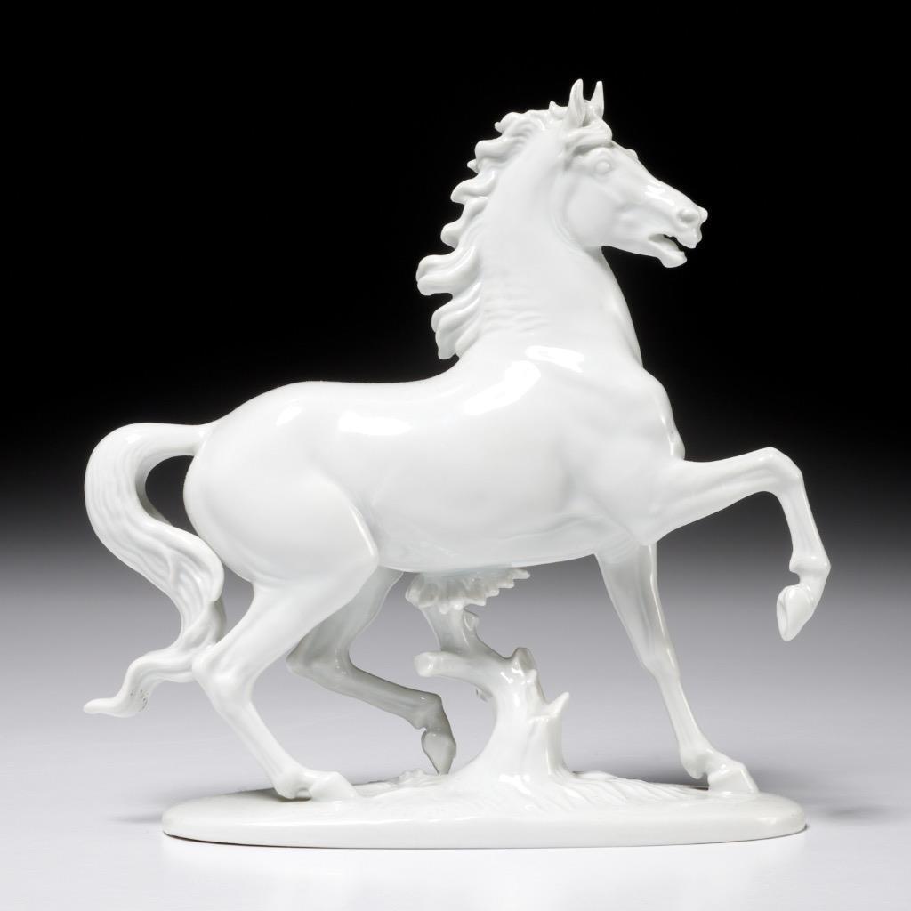 Rosenthal Karner White Porcelain Prancing Horse Figurine 1136 VTG