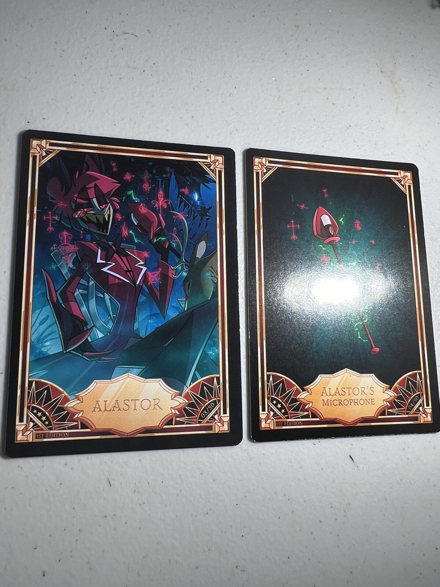 2 Cards: ALASTOR, Al's Microphone Mic 1st Edition Hazbin Hotel