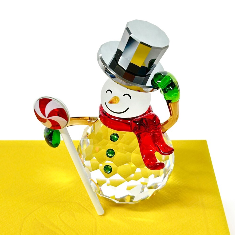 New 100% SWAROVSKI Holiday Cheers Dulcis Christmas Snowman Deco