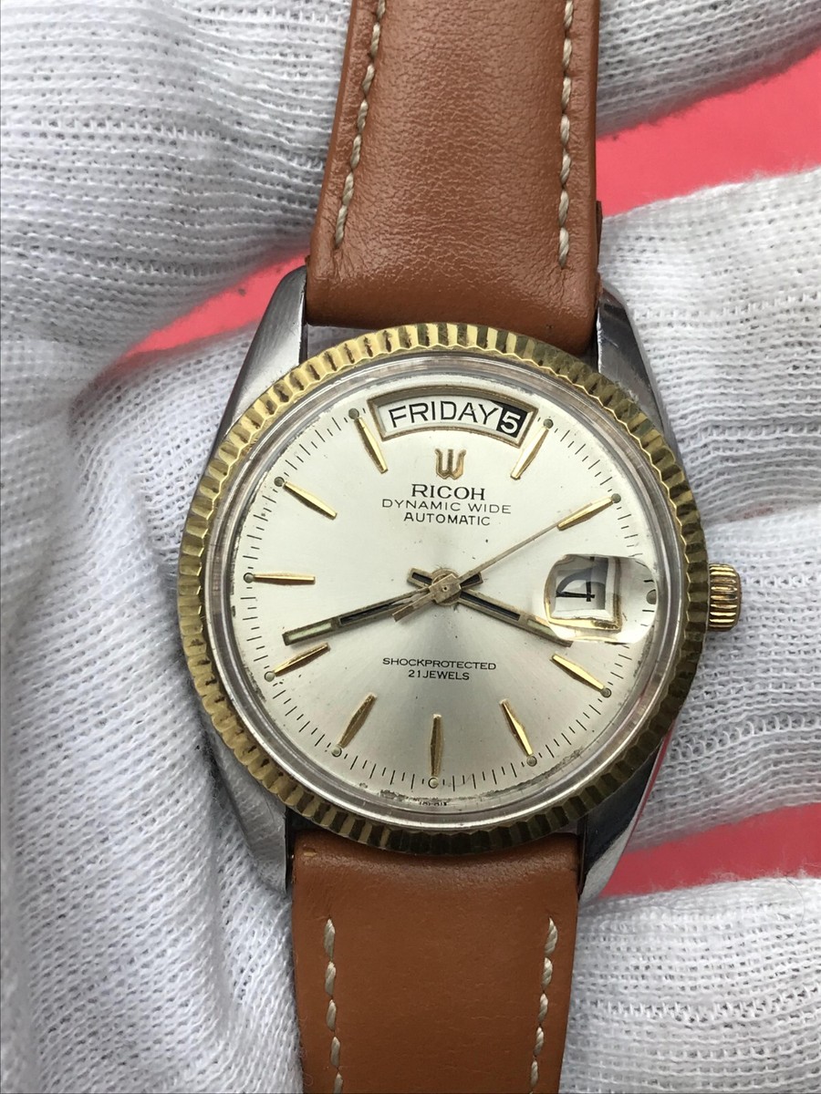 Vintage Ricoh President DYNAMIC WIDE Automatic 21 Jewels Japan