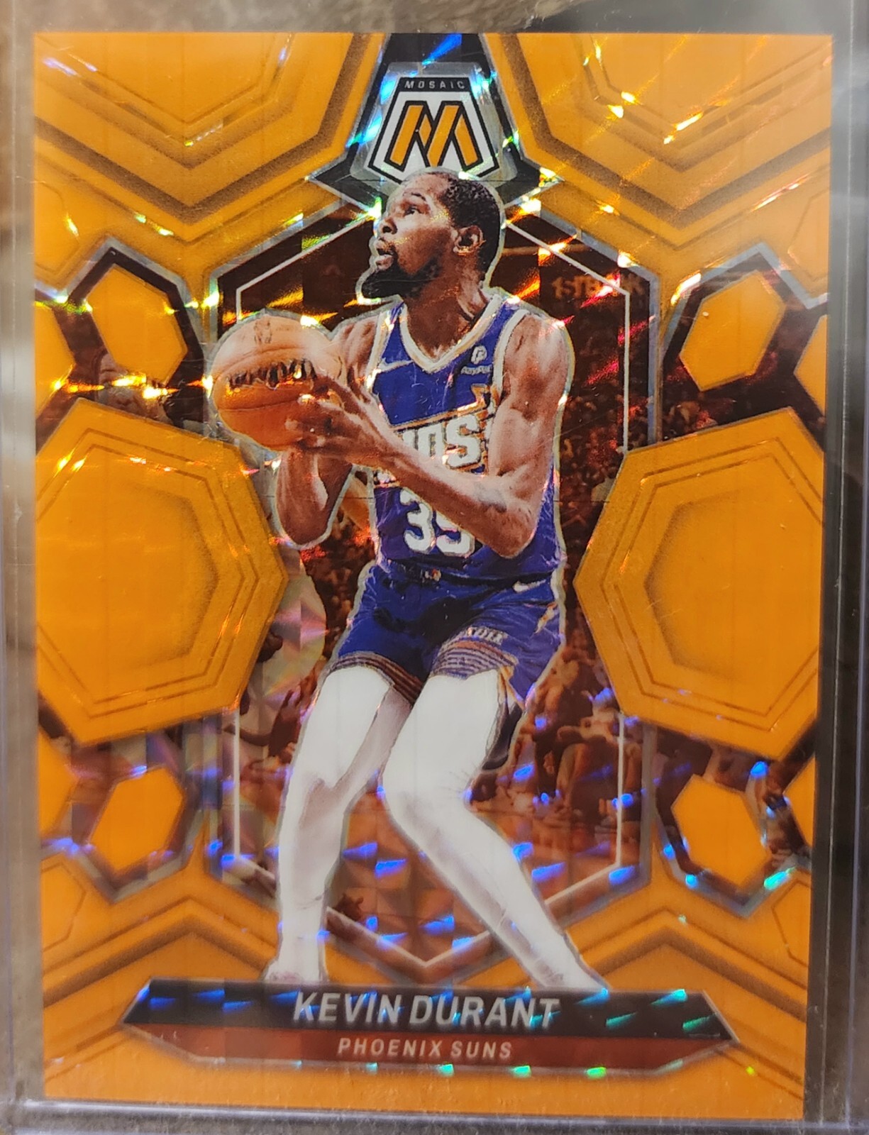Kevin Durant 2023 Mosaic #180 Orange Fluorescent /25 Price Guide