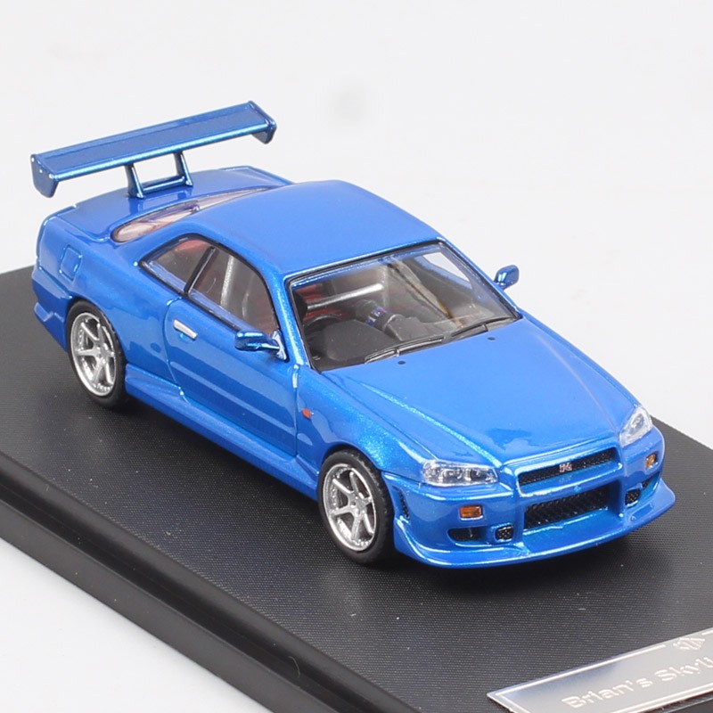 KOD 1/64 Scale Brian Nissan Skyline GTR R34 Racer Car Model GFCC