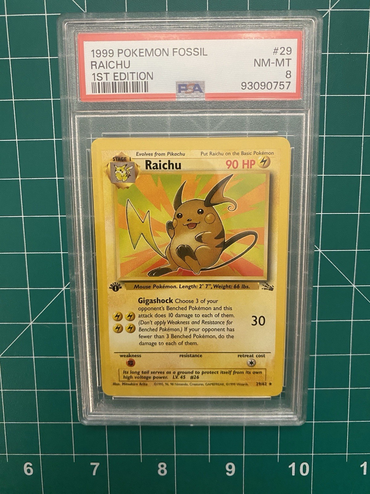 Raichu 1999 Fossil #29/62 1st Edition Price Guide - Sports Card