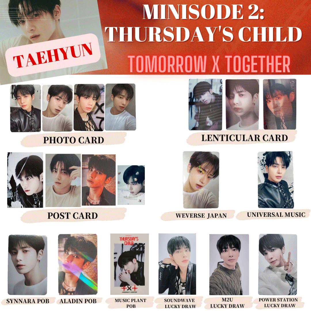 TXT TAEHYUN Photocard TOMORROW X TOGETHER MINISODE 2:THURSDAY'S