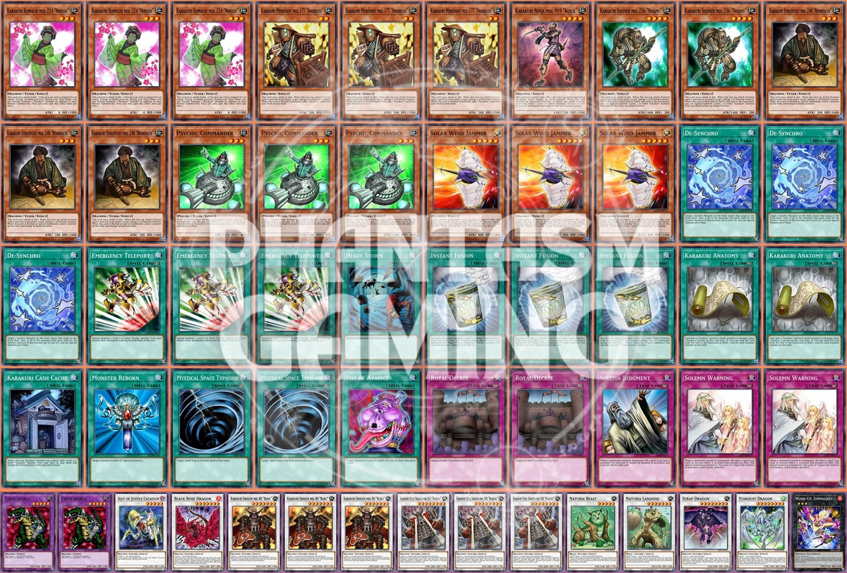 Karakuri Deck Black Rose Stardust Scrap Dragon Naturia Beast