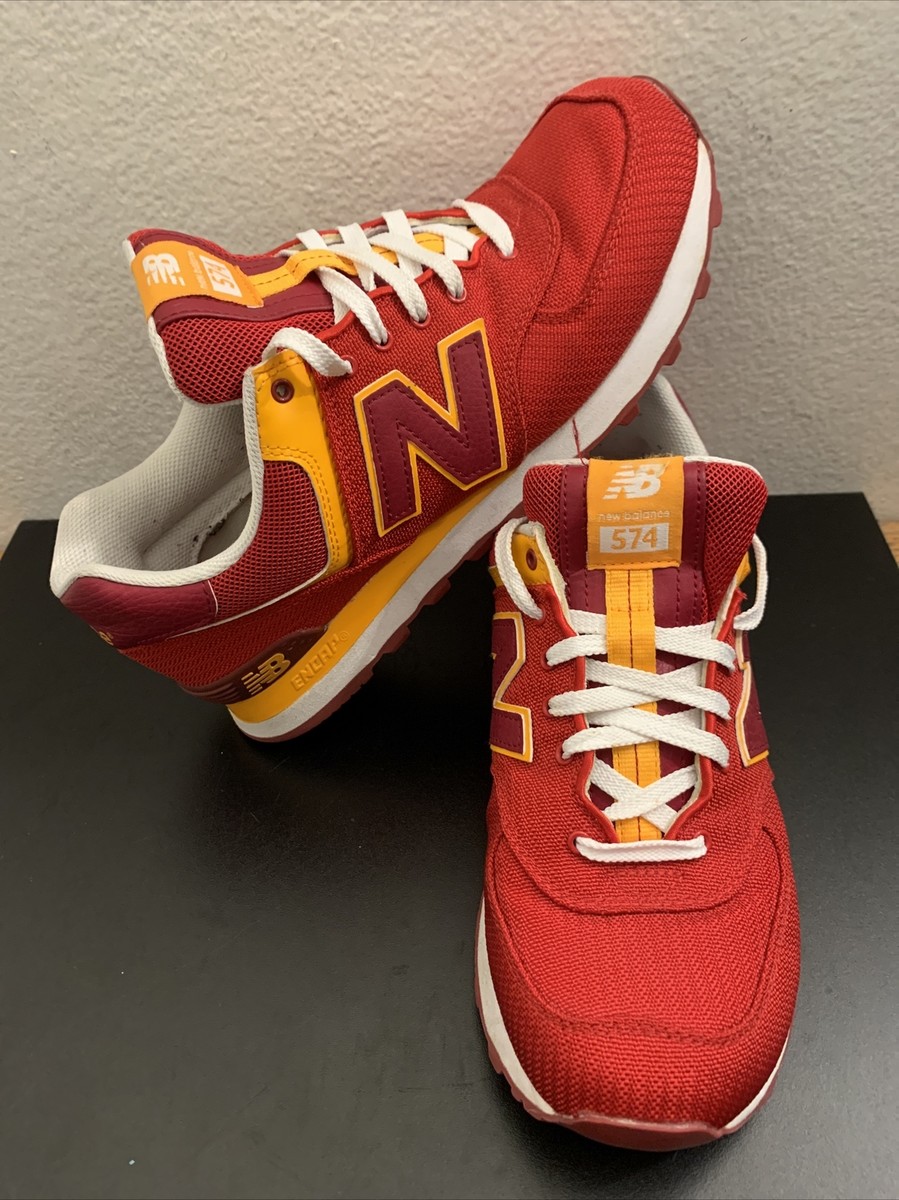 New Balance 574 ML574PPR Passport Pack Red Yellow Men Sz 8.5 D