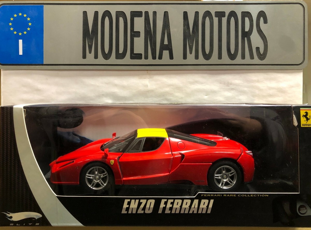 FERRARI ENZO RED YELLOW ROOF by HOT WHEELS ELITE 1:18 NEW IN BOX