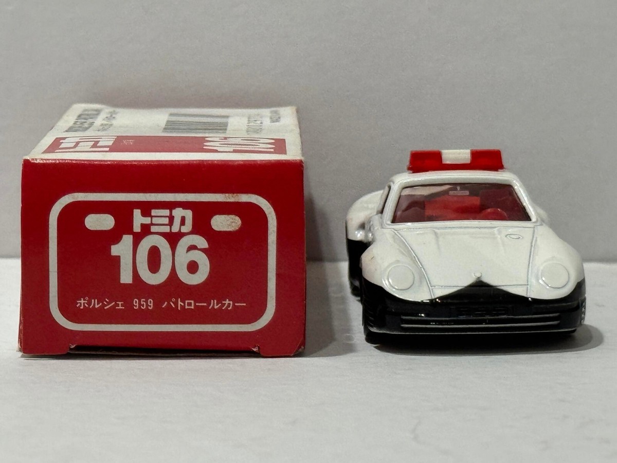 Red Box Japan Tomica Porsche 959 Patrol Car No. 106 Made in Japan