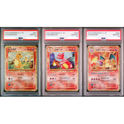 PSA 10 Charmander Charmeleon Charizard Set 003/032 CLL Pokemon