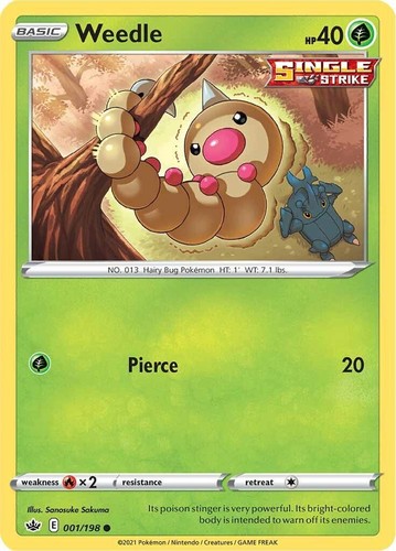 WEEDLE - JAPANESE CROSSING THE RUINS - Pokémon Card No. 013 HP 40