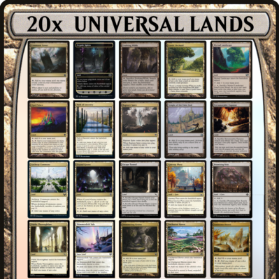 20 UNIVERSAL Commander Land Bundle Staple Cards EDH MTG Magic the