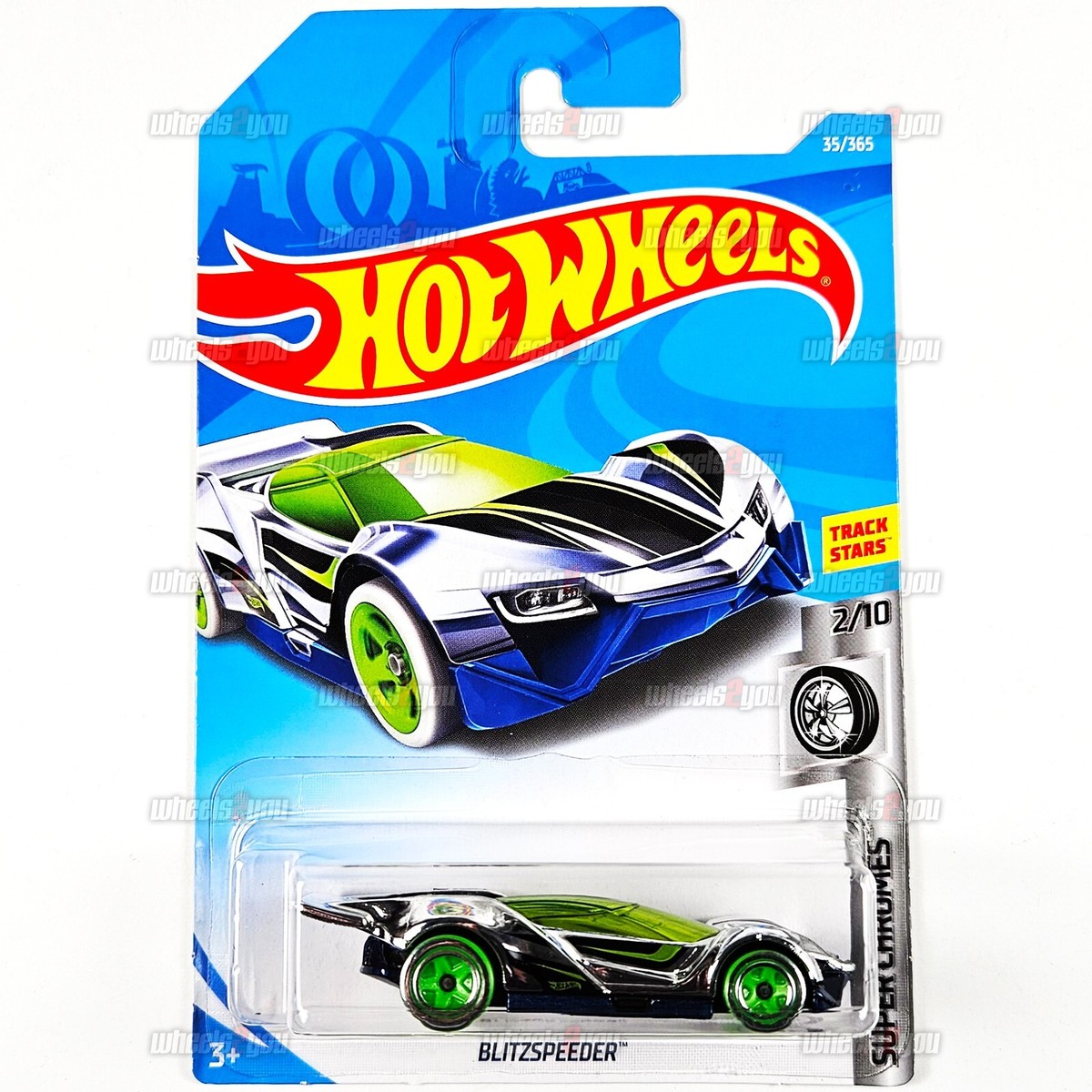 2018 Hot Wheels BLITZSPEEDER #35- Super Chromes - HW 1:64 Mattel