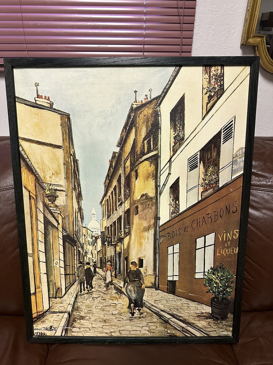 Maurice Utrillo French Village Street Scene 1926 Print on Canvas