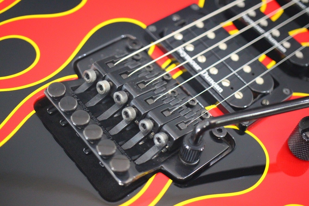 Jackson DK2 HRF Black with Hot Rod Flames Graphic Made in Japan