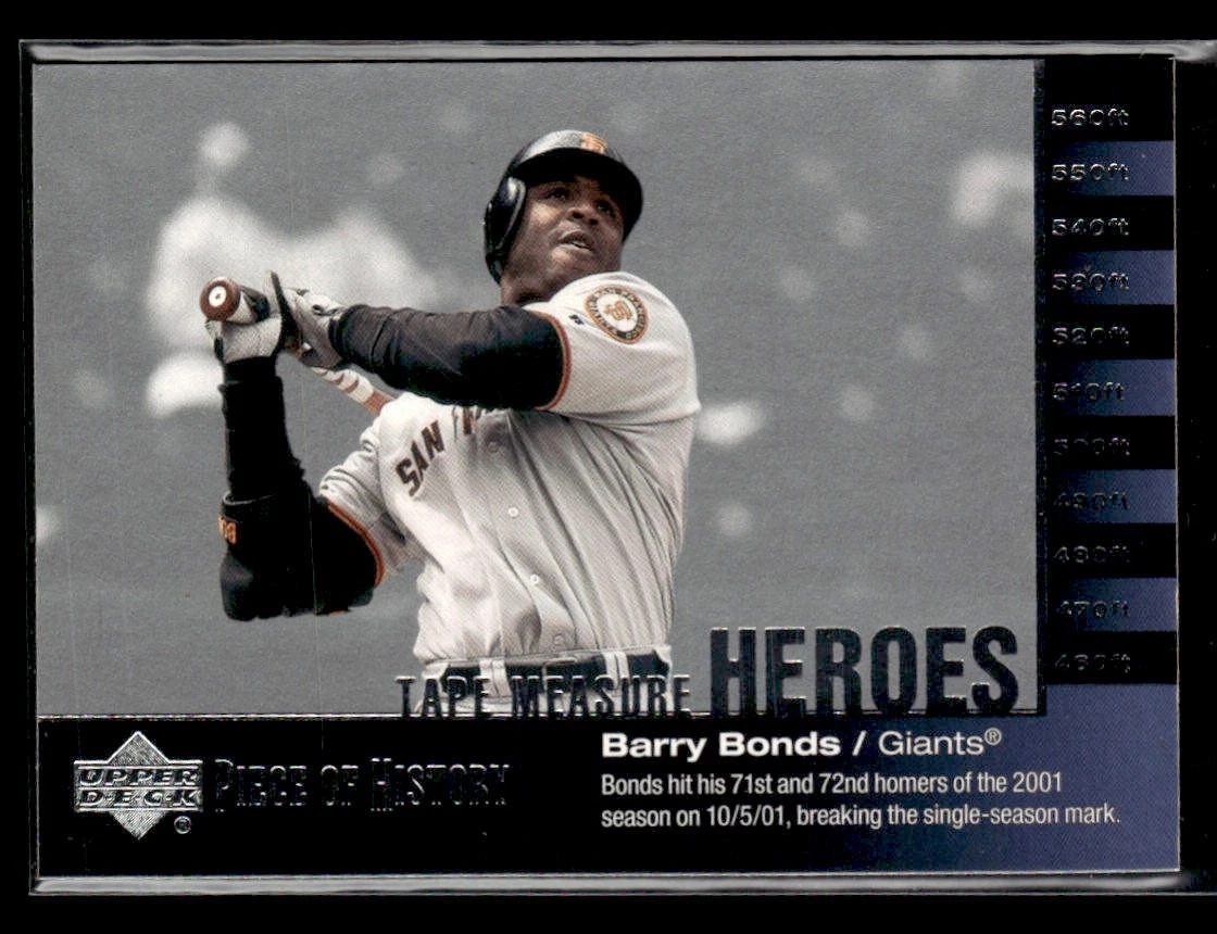 2002 Upper Deck Piece Of History - Barry Bonds #TM25 for sale | eBay
