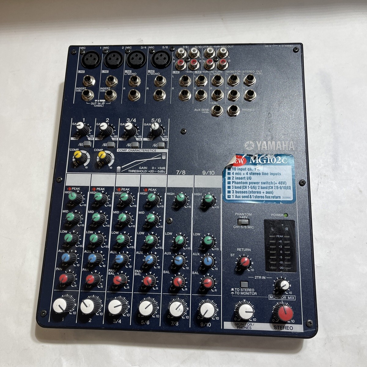 Yamaha MG102C Mixing Console 10-Channel Stereo Analog Mixer Built