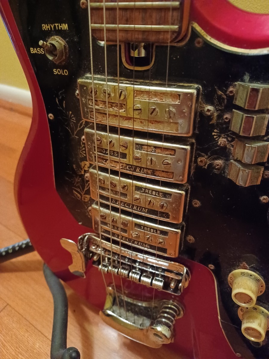 1960's Teisco ET440 With 4 Pickup Solid Body Electric Guitar Red