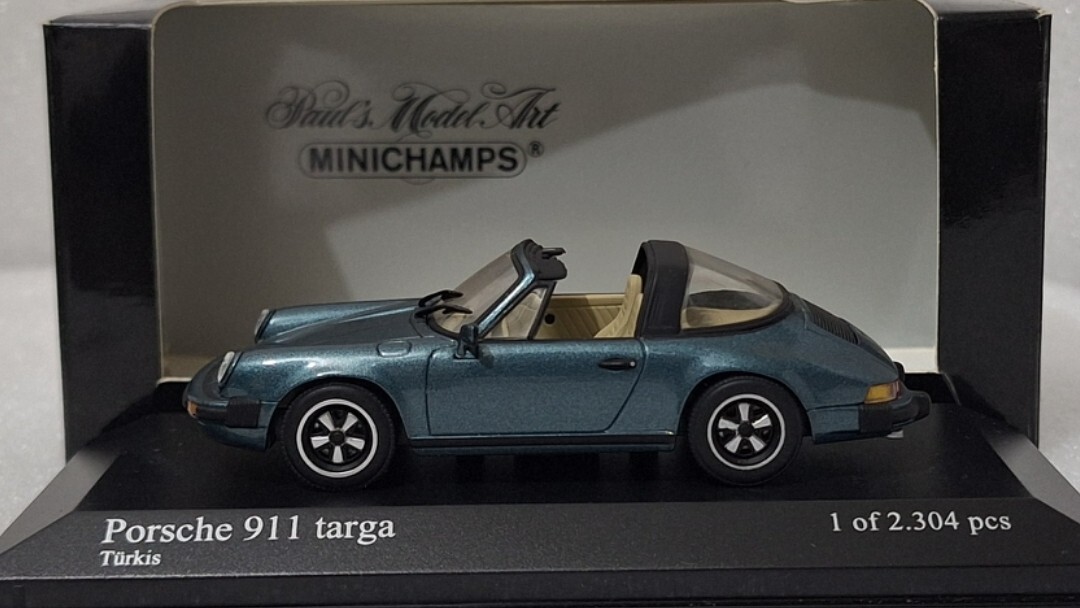 Porsche 911 Targa 1977 Turquoise Blue 1:43 Minichamps 400061206