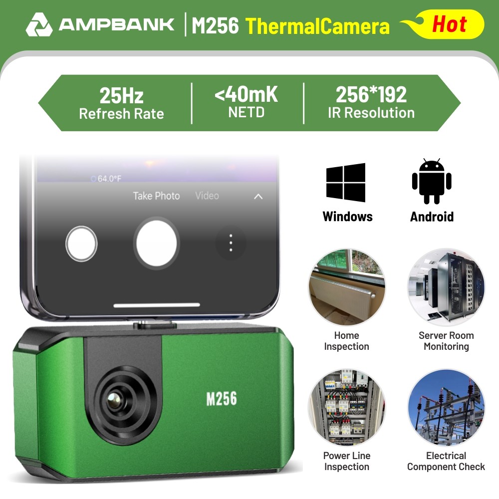 A+Portable AMPBANK M256 Handle Thermal Imaging Infrared Camera For