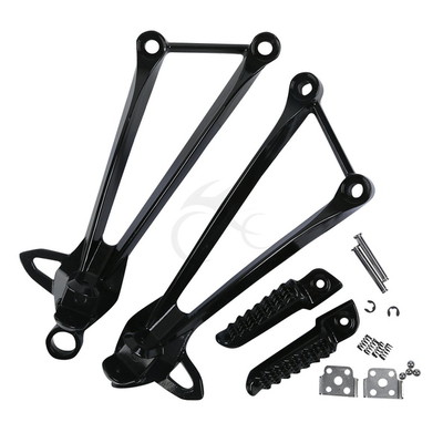 Passenger Footpegs Pegs Bracket Fit For Kawasaki Ninja ZX6R 09-25