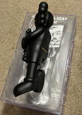 Kaws Holiday Singapore Vinyl Figure Black 2021 With Original Box
