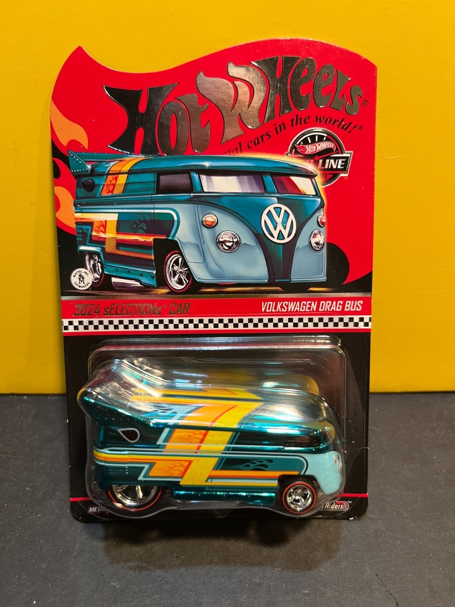 1/64 HOT WHEELS REAL RIDERS RED LINE CLUB VOLKSWAGEN DRAG BUS BLUE