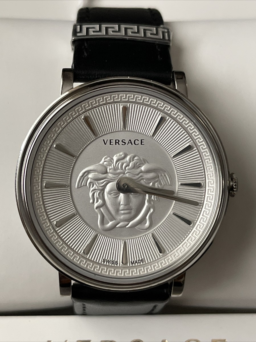 Versace VE81 081908490712 Women's Silver-Tone Swiss Made Sapphire