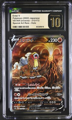 CGC 10 Pristine Entei V Holo 213/172 SAR VSTAR Universe Japanese