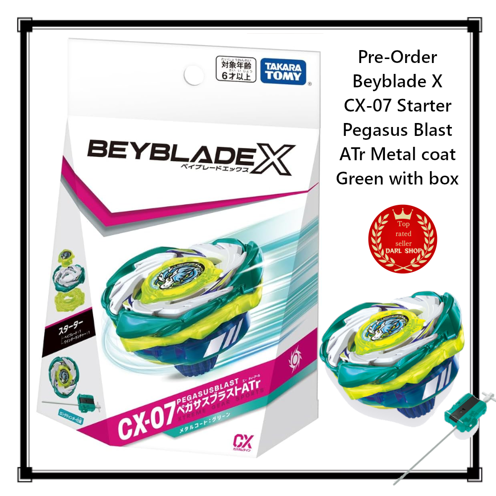 Pre-Order Beyblade X CX-07 Starter Pegasus Blast ATr Metal coat