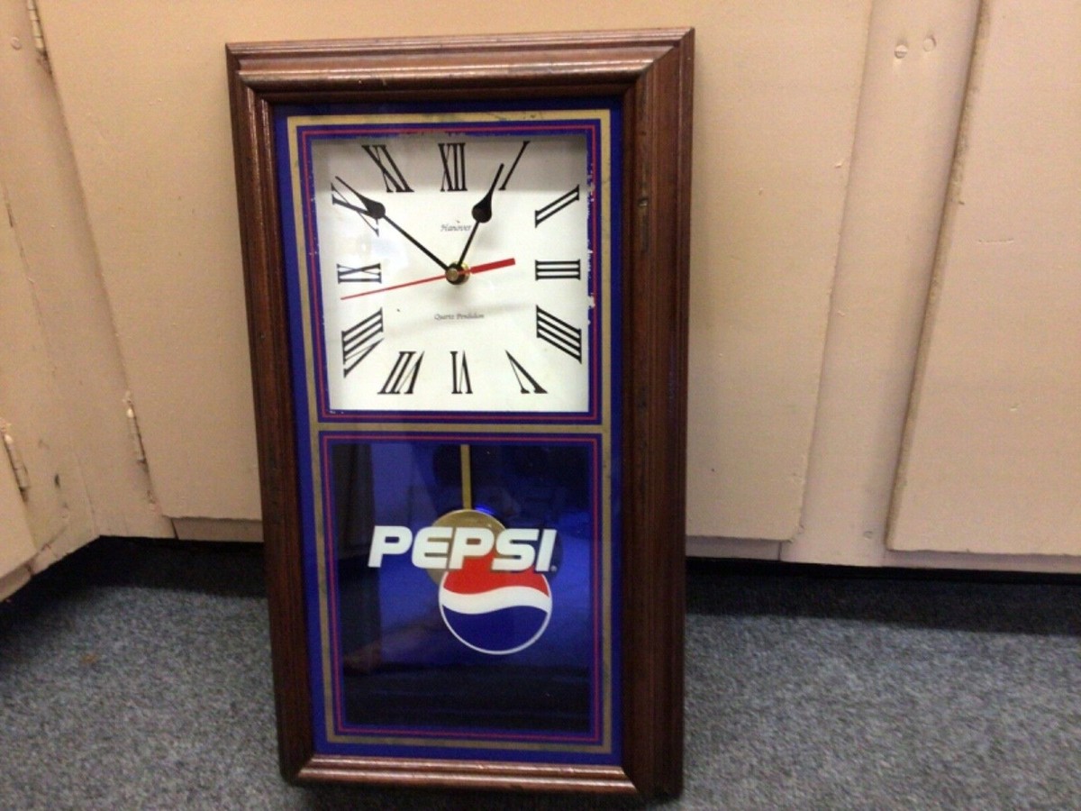Vintage Hanover Pepsi Cola Quartz Pendulum Wall Clock | eBay