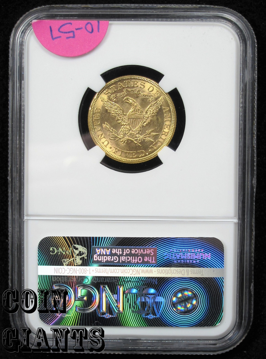 1881 88/88 $5 FS-305 Five Dollar Gold NGC MS 62 Half Eagle Liberty