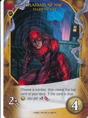 DAREDEVIL 2014 Upper Deck Marvel Legendary RADAR SENSE | eBay
