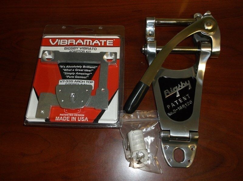 NEW Bigsby B7 & Vibramate V7-335 G Kit For Archtop, 8.5