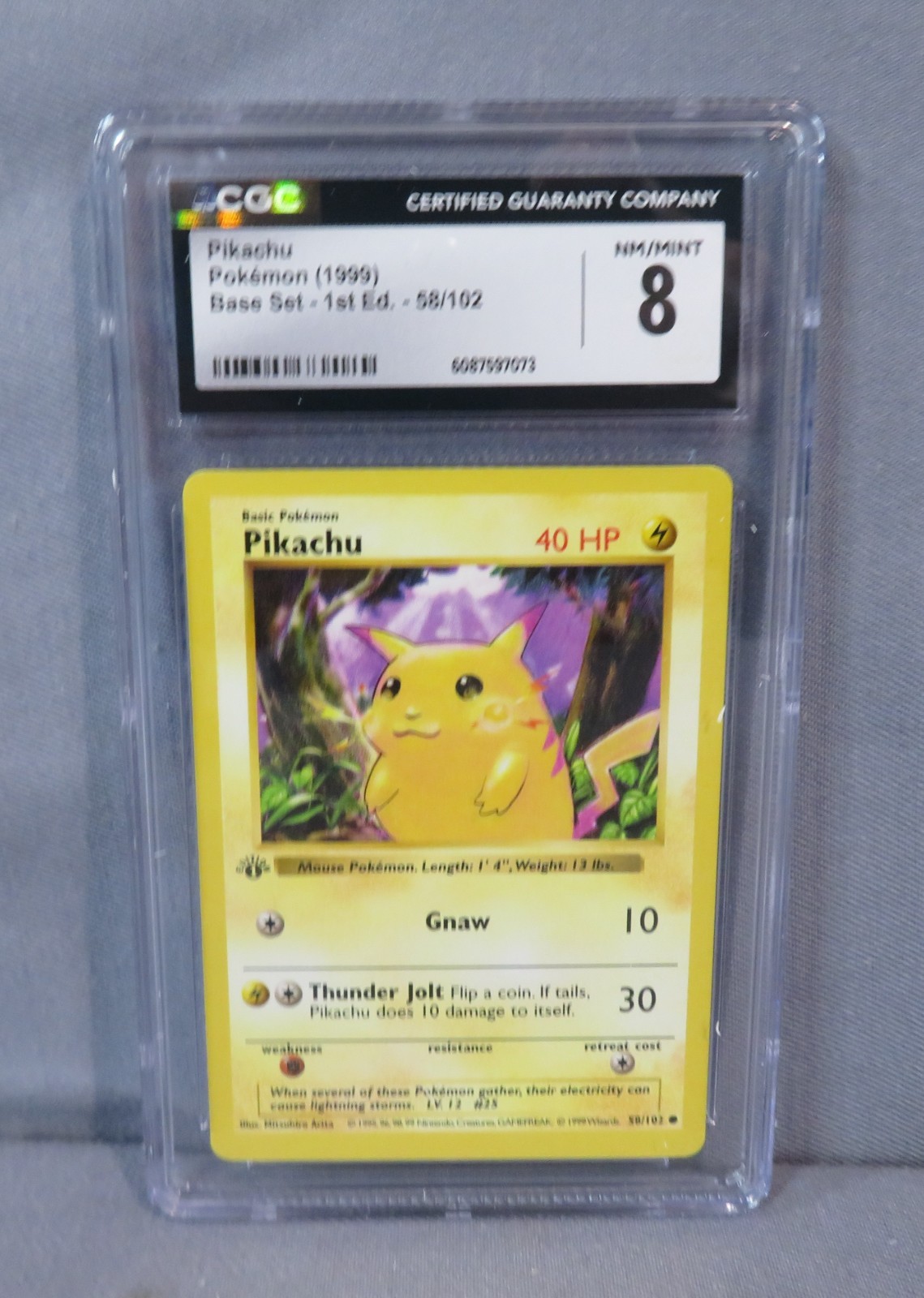 Pikachu 1999 Pokemon Game #58 1st Edition (Yellow Cheeks) Price