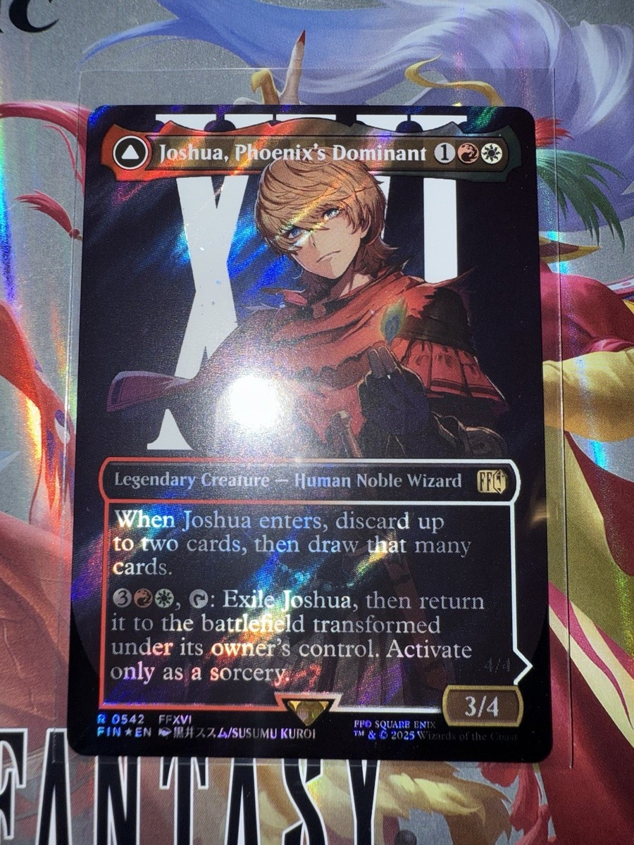 Joshua, Phoenix's Dominant Borderless Surge Foil Final Fantasy MTG