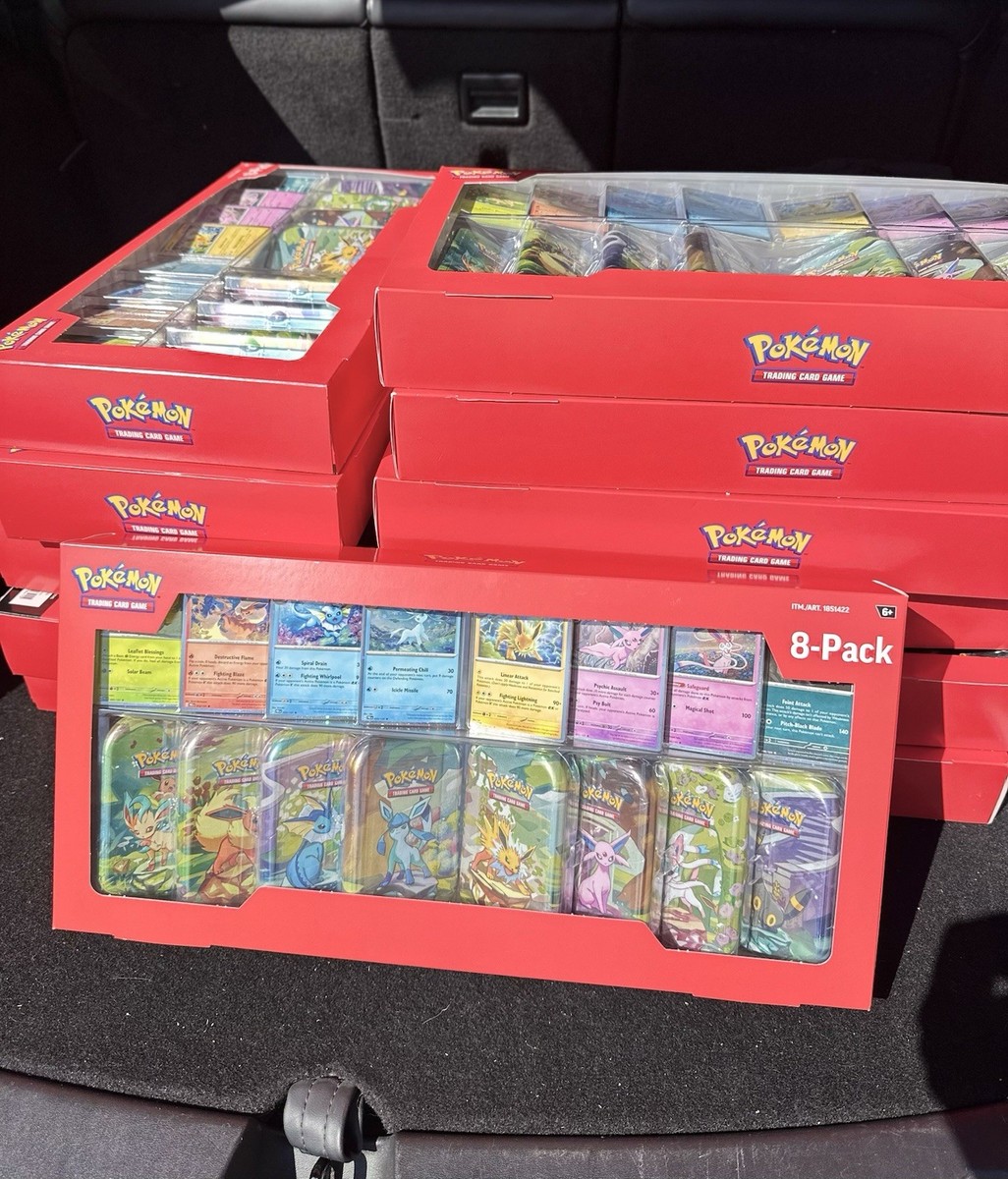 Pokemon Prismatic Evolutions 8-Pack Mini-Tins Promos Costco Bundle