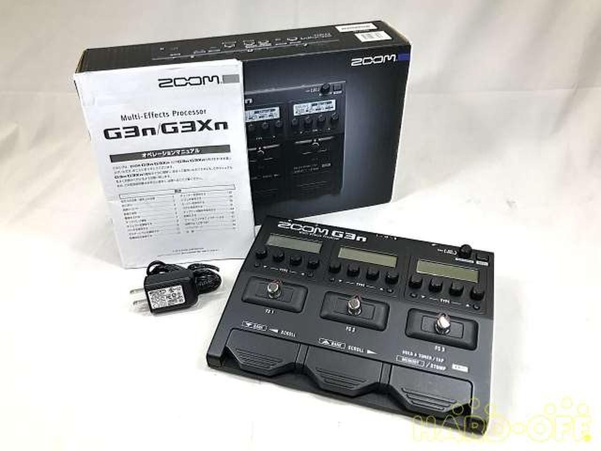 ZOOM G3n マルチエフェクター + コード、箱 ZOOM G3n マルチ