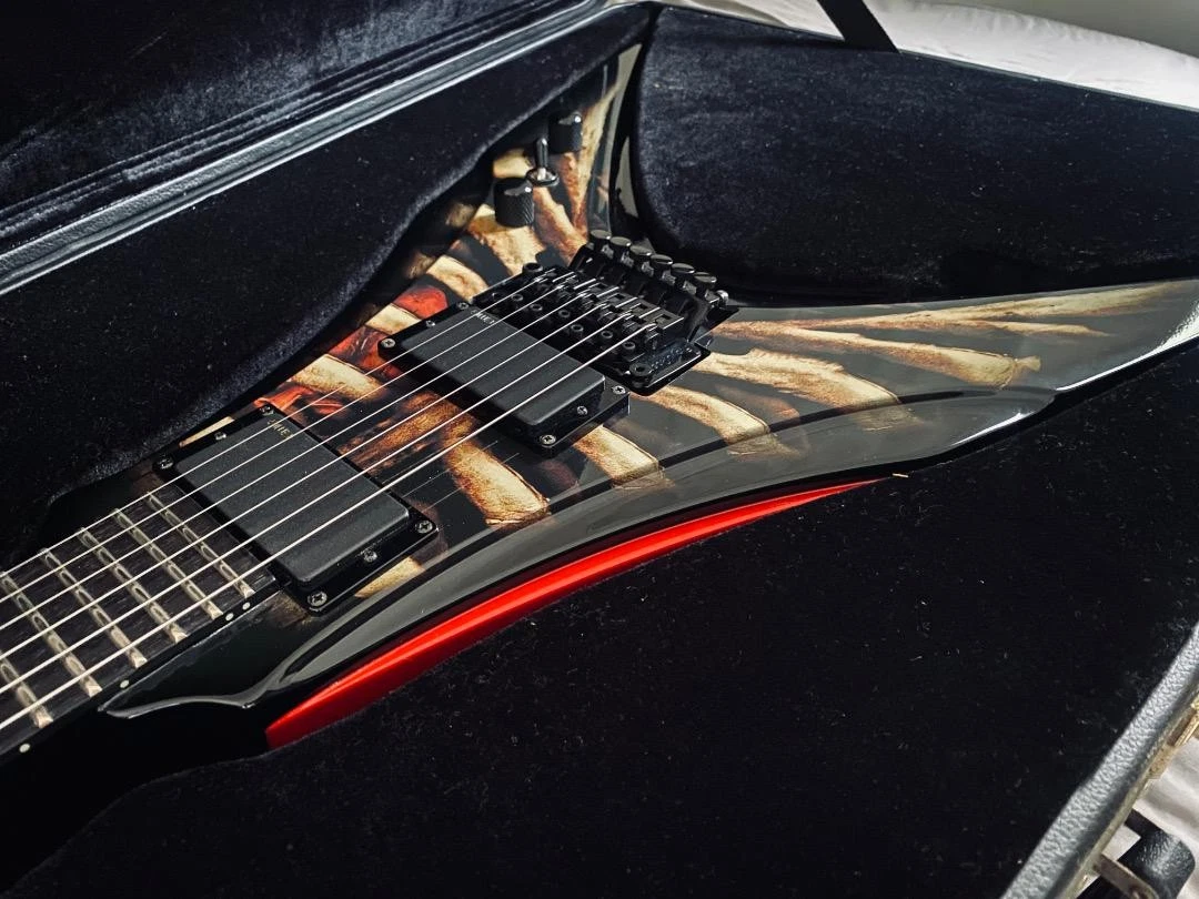 DBZ Venom GX Thoracic Flying V Electric Guitar EMG 81/85 with Hard