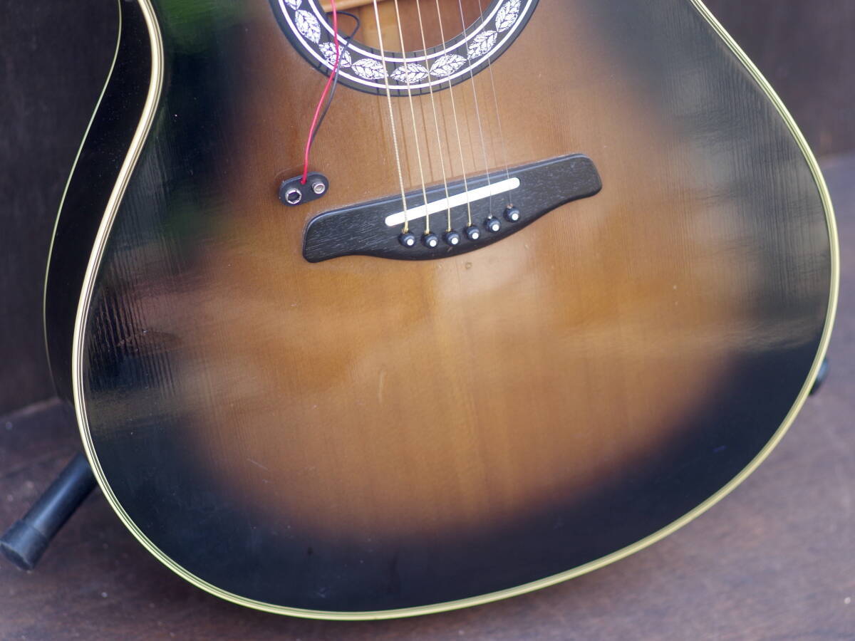 Electric Acoustic Guitar Morris PA-60 Powered Sunburst Vintage