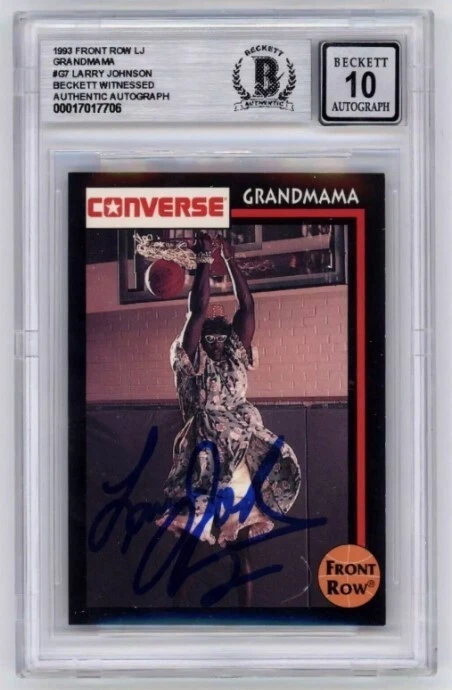 Larry Johnson Basketball Sports Trading Card Singles Autographed