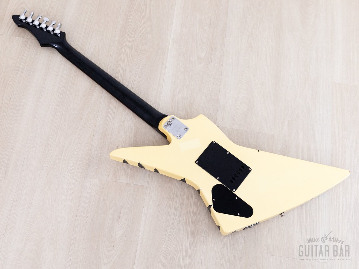 1984 Aria Pro II ZZ Deluxe Explorer White With Black Zebra, Japan