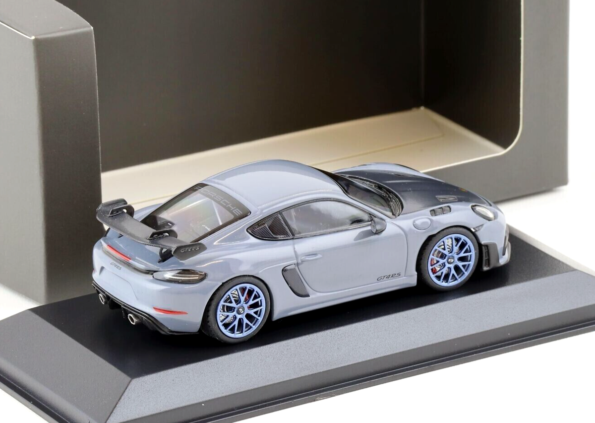 1/43 Porsche 714 Cayman GT4 RS 982 Artic Grey Model Car by Spark