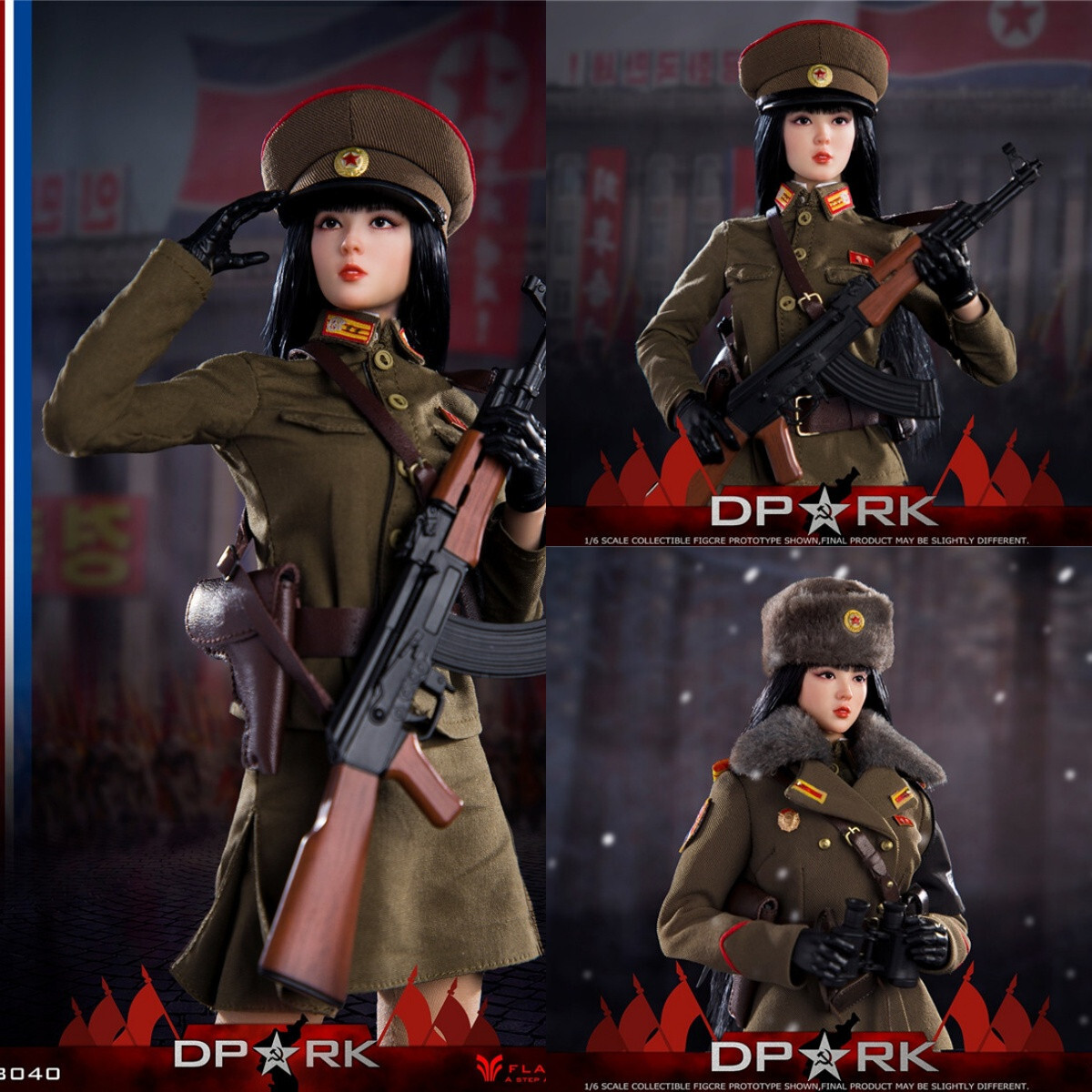 In Stock FLAGSET FS73040 1/6 Korean People's Army Female Officer
