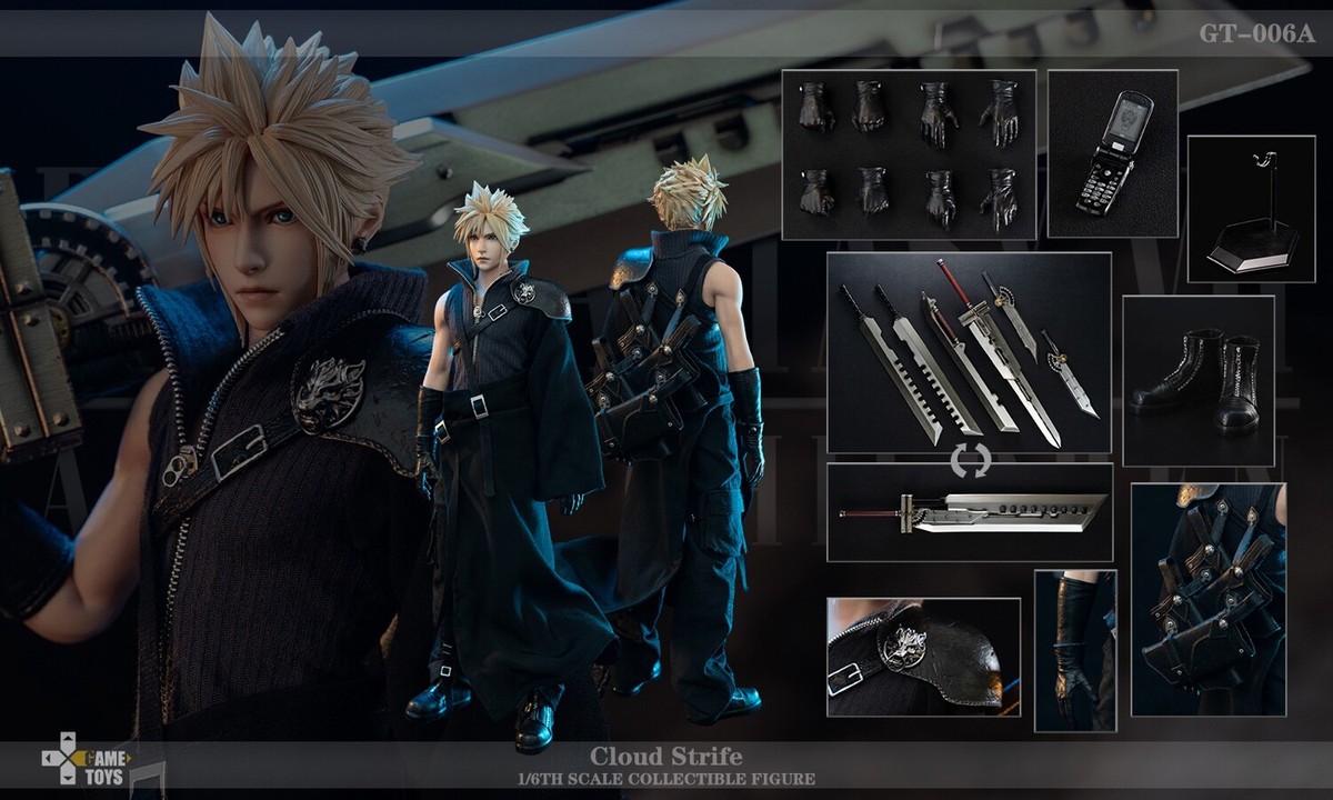 GAMETOYS 1/6 GT-006A FF7 Cloud Strife Action Figure Toy Model
